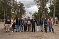 Participantes del paseo fotográfico en la entrada del Convento de Santa Rosa de Ocopa, Concepción, Junín