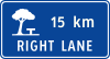 Picnic site 15 km right lane