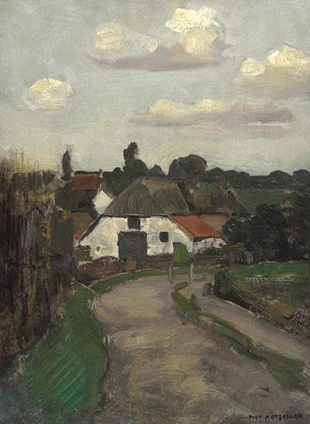 File:Piet Mondriaan - Roadway and farm building near Arnhem - A286 - Piet Mondrian, catalogue raisonné.jpg