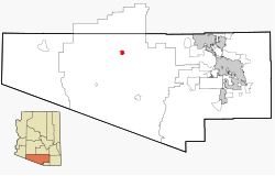 Pima County Incorporated and Unincorporated areas Santa Rosa highlighted.svg