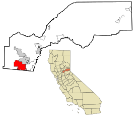 Placer County California Incorporated and Unincorporated areas Roseville Highlighted.svg