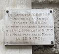 Plaque Général Nivelle, 33-35 rue de la Tour, Paris 16.jpg