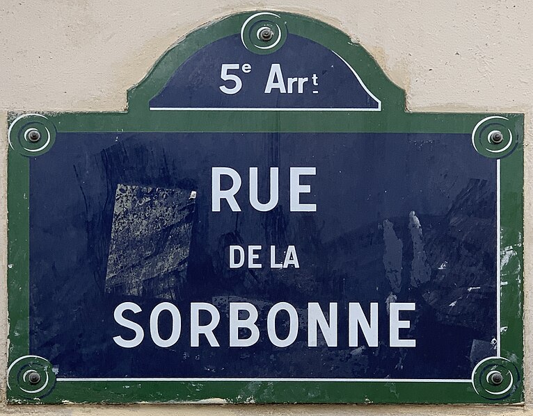 File:Plaque Rue Sorbonne - Paris V (FR75) - 2021-07-28 - 1.jpg
