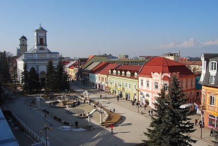 City centre of Poprad