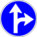 Straight ahead or turn right