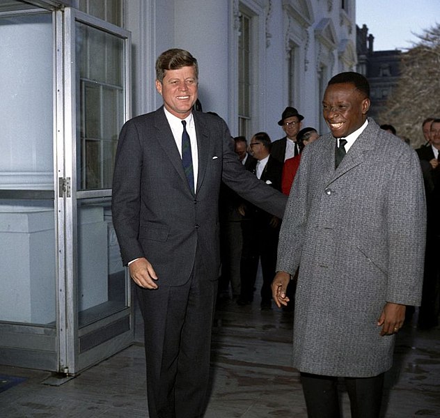 File:President John F. Kennedy Greets Prime Minister Cyrille Adoula of the Republic of the Congo (Leopoldville) (cropped).jpg