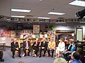 Principal Shipman, Mayor Kruzan, Secretary Sebelius, Congressman Hill, Superintendant Coopman (pictured from left to right), participate in a discussion with parents and teachers.jpg