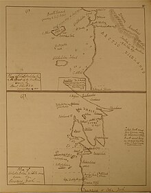 1851 map of the northwestern Greenland coast attributed to Qalaherriaq in the journal of Clements Markham Qalaherriaiq map.jpg