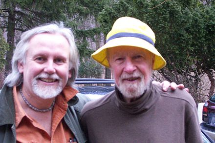 Pete Seeger (right), 88 years old, photographed in March 2008 with his friend, the writer and musician Ed Renehan