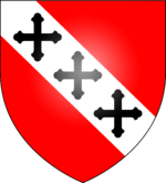 The coat of arms of Reresby, whose estates were inherited by the Sitwell baronets. Reresby Coat of Arms.png