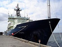 RV Atlantis is operated by the Woods Hole Oceanographic Institution. Research Vessel Atlantis.jpg