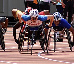 Richard Chiassaro leads at the IPC London games 2017