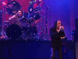 Vinny Appice (left) and Ronnie Dio performing in 2007 Ronnie James Dio HAH Katowice and Vinny Appice.jpg