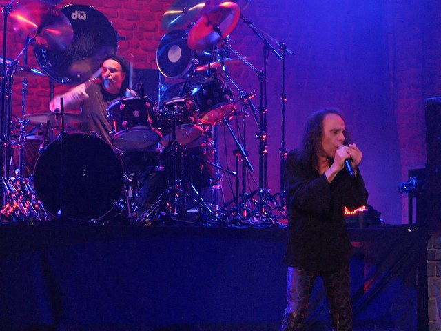 Vinny Appice (left) and Ronnie Dio performing in 2007