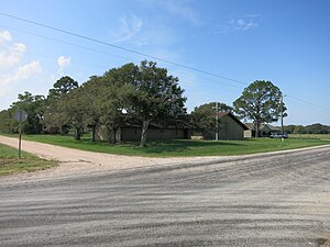 Residence and unused church on FM 1300 at CR 393