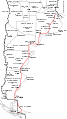 La route nationale 3 relie Buenos Aires à toute côte argentine de la Patagonie.