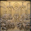 Sastanak Solomona i Bat Šebe s Rajskih vrata, bronca, 80 x 80 cm.