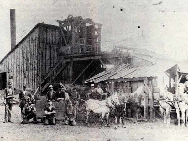 The Sam Smith coal mine in 1895, located in what is now the 1300 block of High Avenue West.