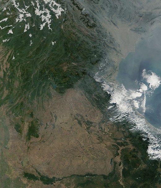 Satellietfoto van Laos