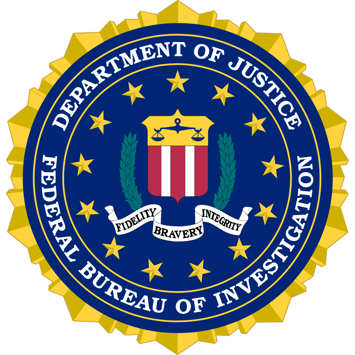 Logotyp för FBI - Federal Bureau of Investigation