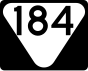 Markierung State Route 184