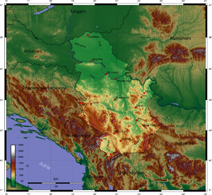 Mapa Srbska