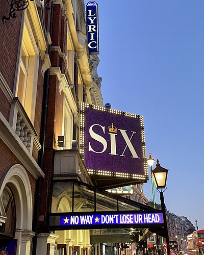 Branding as seen on the Lyric Theatre in London in 2020.