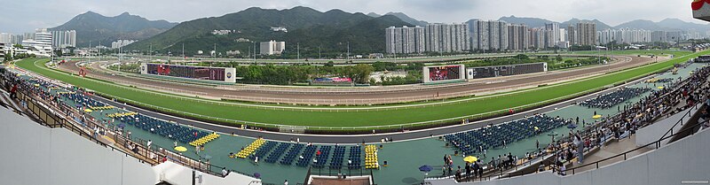 File:Southeast Panorama over the Sha Tin Horse Race course Hong Kong.JPG