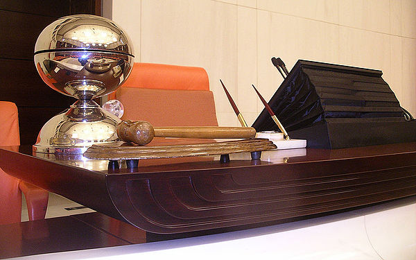 The speaker's chair in parliament