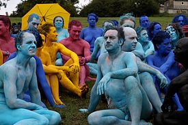 Spencer Tunick nude installation at Eastnor Castle Spencer Tunick Nude Installation.jpg