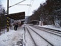 Pohled do železniční zastávky Srbsko