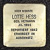 Stolperstein Musikantenweg 39 Hess Lotte