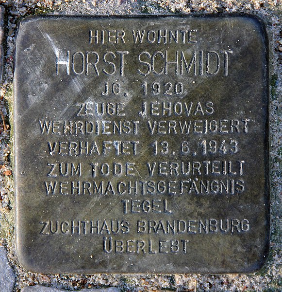 File:Stolperstein Franzstr 32 (Willst) Horst Schmidt.jpg