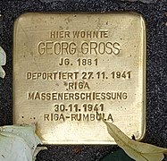 Stolperstein Gervinusstr 23 (Charl) Georg Gross.jpg