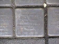 Stolperstein Paul Blum, 1, Mittelstraße, Calenberger Neustadt, Hannover.jpg