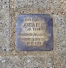 Stolperstein Anita Rée, Wattweg 10, Kampen, Sylt