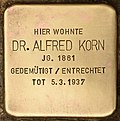 Stolperstein für Dr. Alfred Korn (Jüterbog).jpg