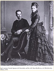 Фёдор Стравинский с женой Анной;Одесса, 1874