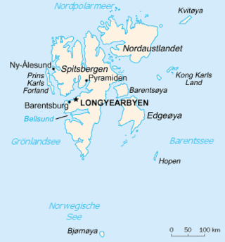 Mapo de Svalbardo