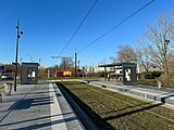 La station "Traité de Rome" de la ligne 12 Express du tramway d'Île-de-France