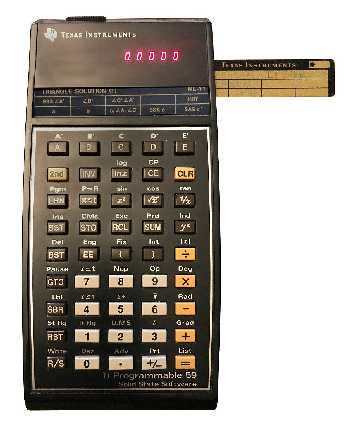 Calculatrice programmable TI-58 avec base traceur thermique PC-100