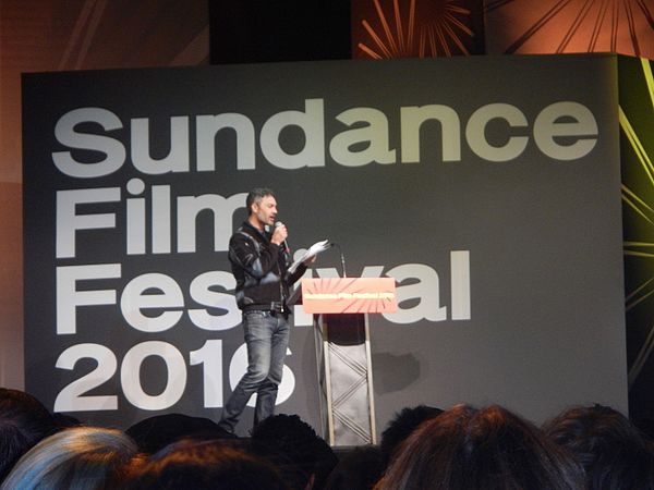 Waititi speaking at Sundance in 2016