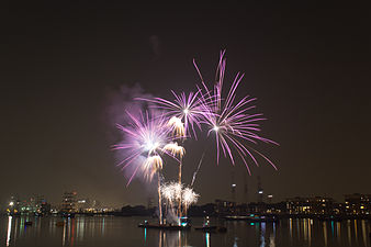 Fireworks at Tall Ships Festival 2014, Royal Arsenal, Woolwich