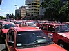 Taxis outside of the Porto Alegre interstate bus station (Rodoviária).