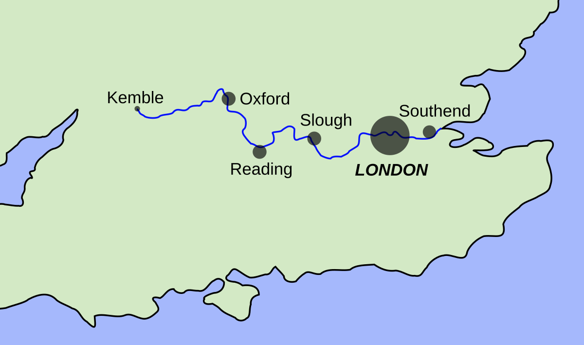 map of river thames River Thames Wikipedia map of river thames