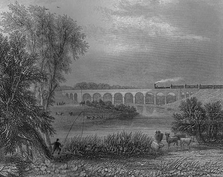 The Avon Viaduct at Wolston in 1838[11]