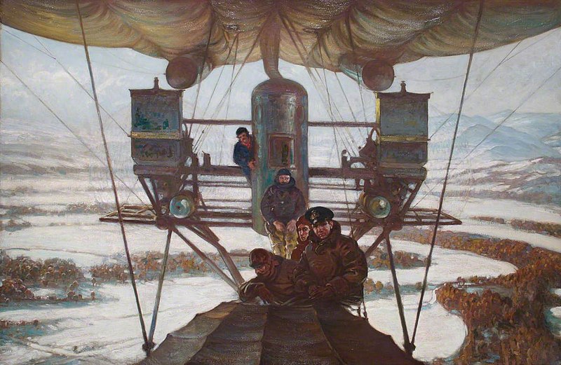 File:The First Snow, from the NS8 Airship over the Lammermuirs by Alfred Egerton Cooper.jpg