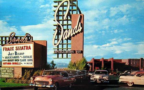 The Sands Hotel and Casino (1959), where Frank Sinatra was its headlining resident performer.