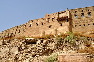 Les murs de la citadelle, pendant les travaux de restauration de 2014.