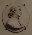 A relief profile of Reverend Theodore Edson, first reverend of Saint Anne's Episcopal Church, in the church sanctuary. Located at 8 Kirk Street Lowell, Massachusetts.